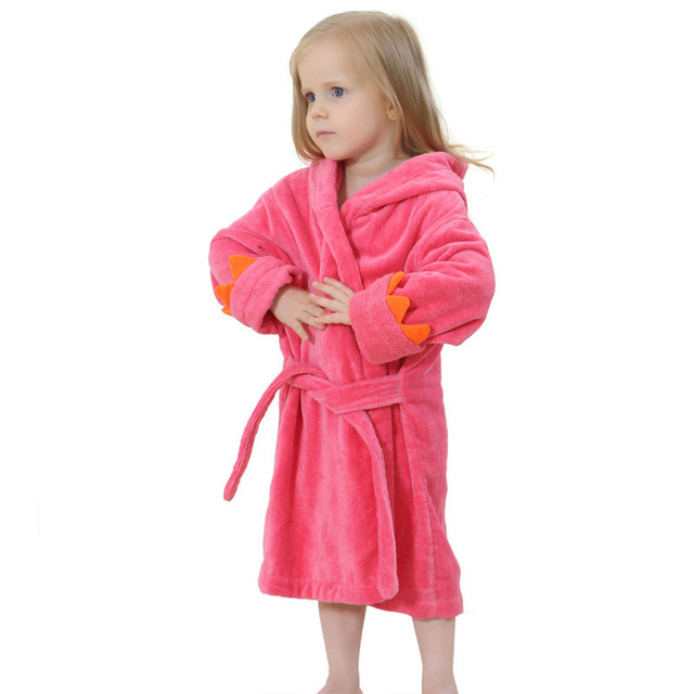 Children Cartoon Robes Animal Sleepwear for 0-8 Years Boys Girls Flannel Pajamas Baby Bathrobe kids Home wear Romper