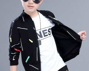 Kids Boys 2pc Clothes Set Fashion Red Black Navy Blue Jacket Coat and Trousers for Children 4-14 Teens Boy Sport Pants Suits