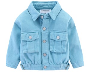 Mudkingdom Pocket Girls Denim Jacket Spring Fashion Long Sleeve Tops Children Spring Jean Jacket Girl Button Down Kids Clothes