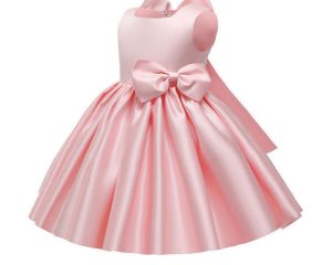 Young Children Costume Princess Dress Bow Sleeveless Vest Girls Party Evening Dresses Birthday Ball Gowns 1-12 Year Kids Clothes