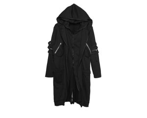 11 BYBB'S DARK Wizard Cape Cloak Fake two Jacket Men Gothic Punk Streetwear Jacket Coats Tactical Function Hoody Windbreaker