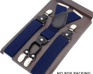 Fashion Suspenders Leather Alloy 4 Clips Braces Male Unisex Vintage Casual Leather Suspensorio Trousers Strap Husband's Gift