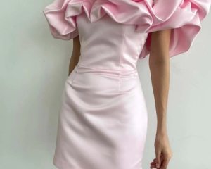 High Quality Summer Bodycon Party Dress Women White Ruffle Dress Elegant Off The Shoulder Mini Dress Celebrity Even Club Dress