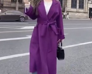 LANMREM Popular high end water ripple double-sided Wool coat women long bathrobe style autumn winter coat for female 2A462