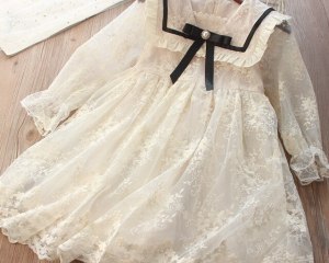 Lace Dresses for Girls Clothes Toddler Kids Cute Bear Dress Baby Clothing Children Vestidos Spring Costume 1 2 3 4 5 6 7 8 Years