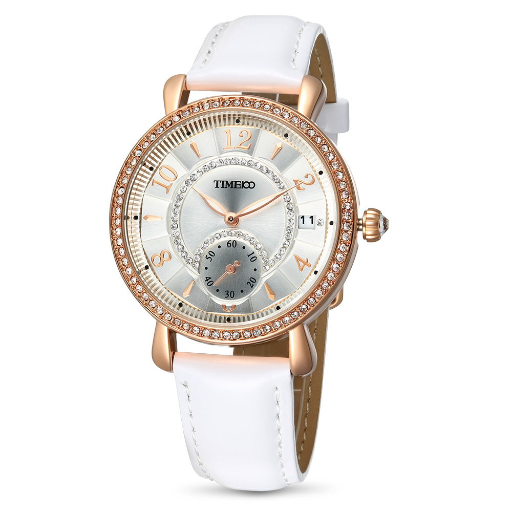 TIME100 Women Watches blue leather Bracelet Quartz Wrist Watches For Women alloy Dial Ladies Clock relogio feminino - Image 5