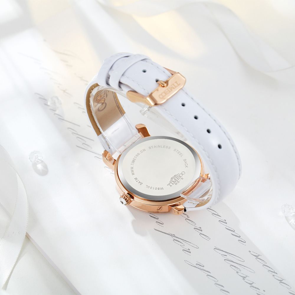 TIME100 Women Watches blue leather Bracelet Quartz Wrist Watches For Women alloy Dial Ladies Clock relogio feminino - Image 7