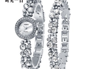 Time100 Women Bracelet Watches Fashion Quartz Watch Silver Diamond  Shell Dial Ladies Wrist Watches For Women relogio feminino