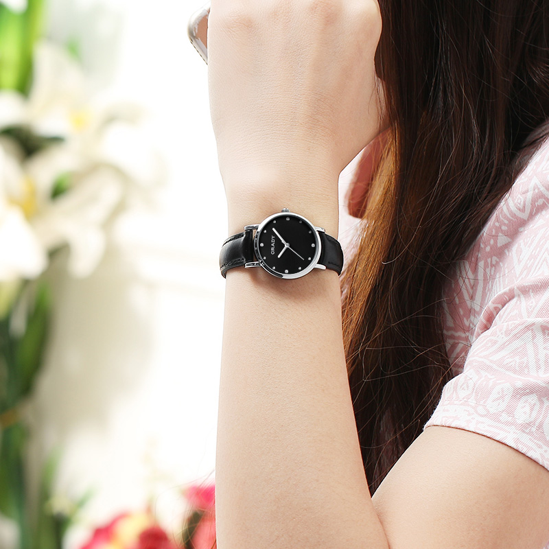 GRADY brand luxury leather watches women fashion 2020 casual genuine quartz sports clock shockproof waterproof Mujeres reloj - Image 7