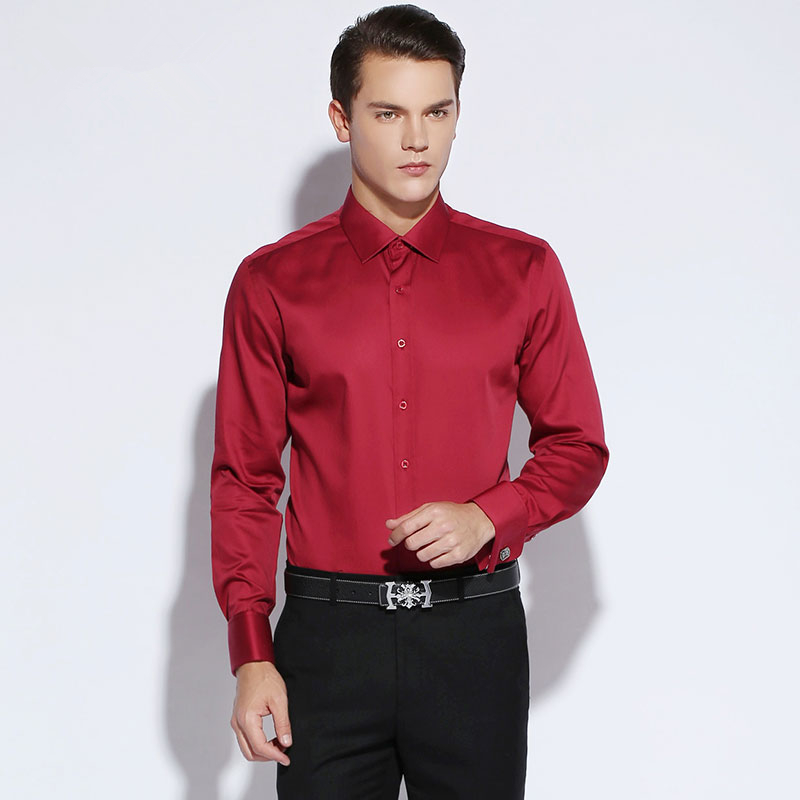 Long Sleeve Men Dress Shirt French Cuff Male Fashion Cotton Famous Brand Formal Business Men Shirt Casual Slim Fit XXXXL - Image 3