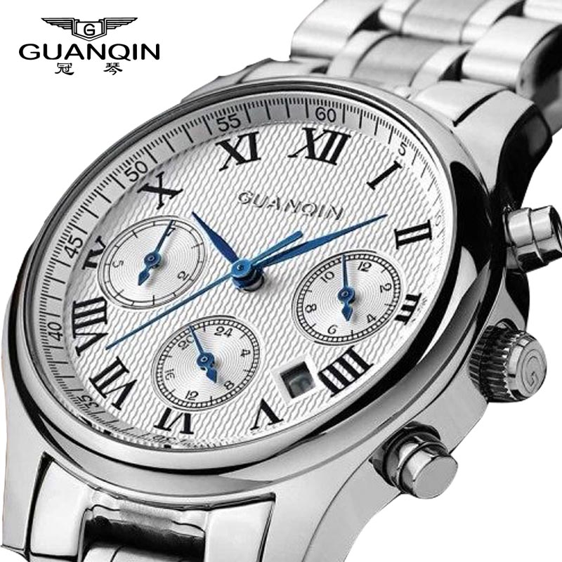 Luxury watches women quartz watch Original brand GUANQIN Waterproof Sapphire steel dress watches analog watch lady hours - Image 3