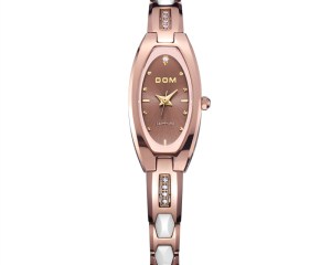 DOM Watch women fashion luxury Brand Top gold Tungsten steel Watch quartz women wristwatches dive 30m watches relogio feminino