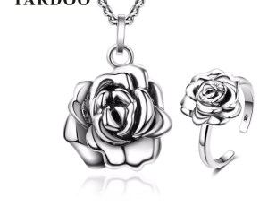 Tardoo Authentic 925 Sterling Silver Necklaces&Rings Jewelry Sets for Women Romantic Style Wedding Enganment Fine Jewelry