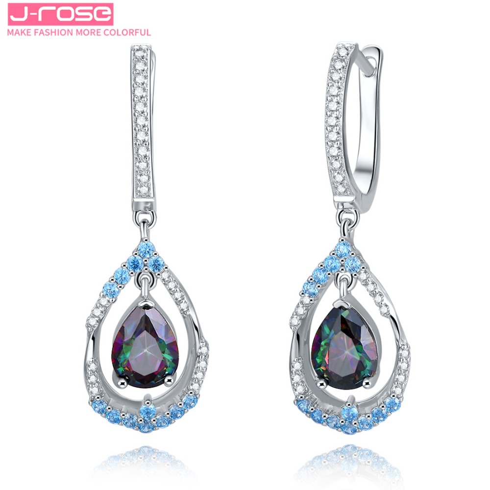 Jrose Wedding Bridal Jewelry 100% sets, 925 Sterling Silver Necklace, earrings, rings, water drops, manganese, garnet jewelry - Image 6