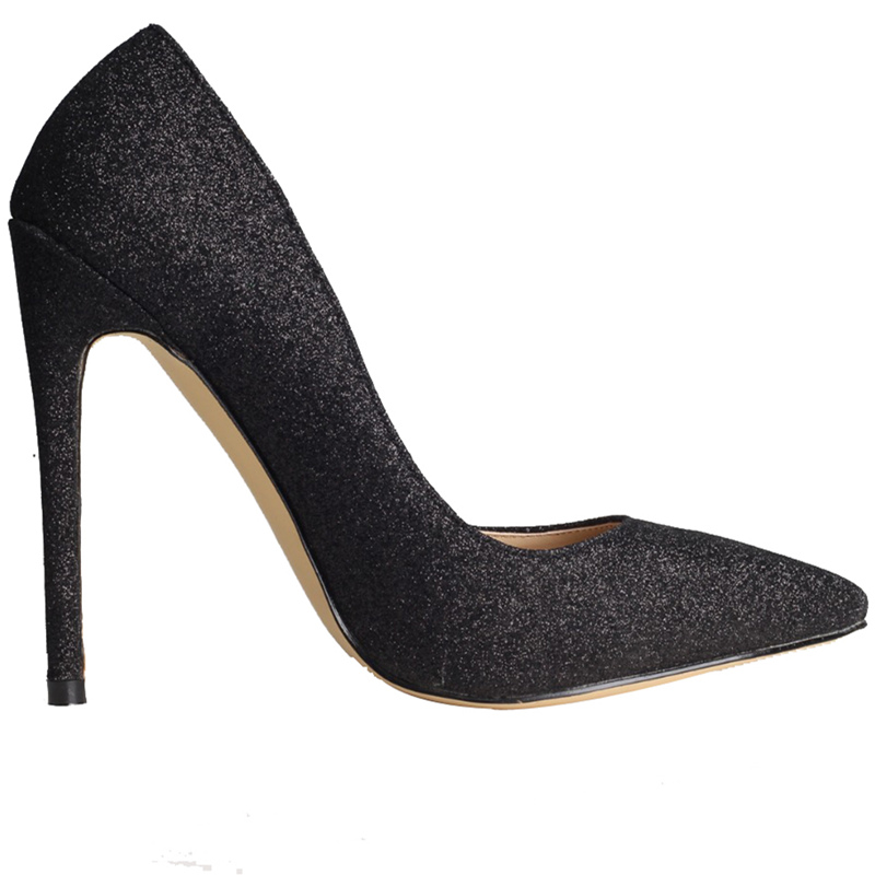 MAVIRS 2020 Glitter Pointed Toe Women Pumps Sexy High Heels Large Size Stiletto Black OL Dress Party Shoes - Image 5