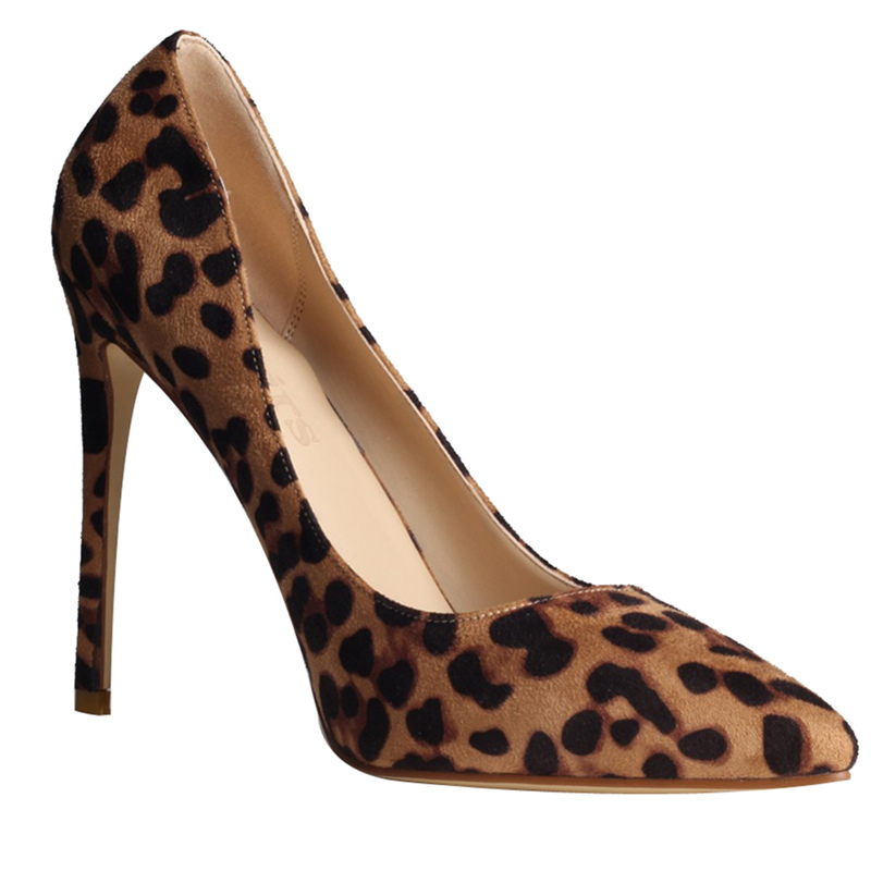 2020 Brand New Luxury Design Leopard Extreme High Heels Woman Pumps Plus Size Stiletto Wedding Shoes Pointed Toe - Image 4