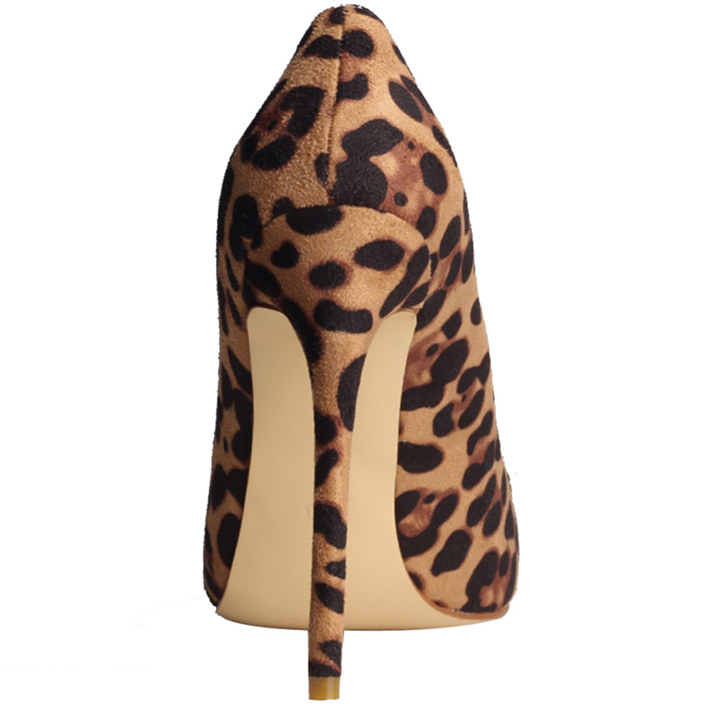 2020 Brand New Luxury Design Leopard Extreme High Heels Woman Pumps Plus Size Stiletto Wedding Shoes Pointed Toe - Image 6