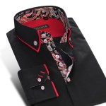 Famous Brand Black Shirt Men Long Sleeve Dress Shirt Slim Fit Male Fashion Casual Designer Shirt Cotton Formal Business Plus 4XL