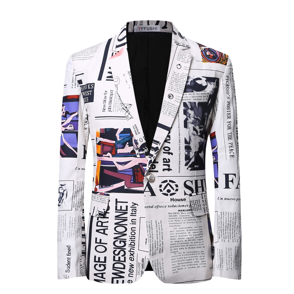 2020 New Arrival Luxury Men Blazer Suit Slim Fit Costume Homme 3D Print Blazer Men Casual Business Dress Blazer Masculino