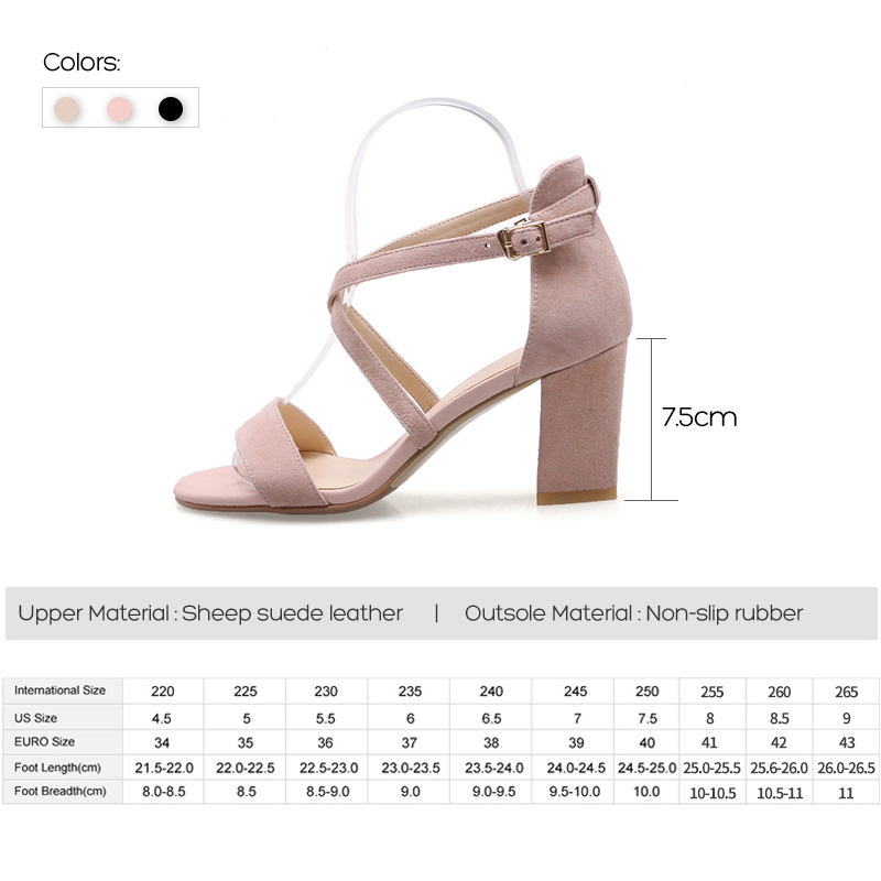 L&T 2020 new sunmmer sandals kid suede women shoes cross tied ankle strap sandalia feminina zapatos de mujer - Image 7