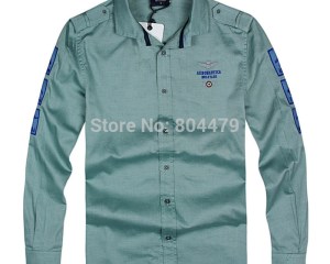 Italy shirt Stylish man shirt casual dress Aeronautica Militare slim fit shirt men clothes free shipping