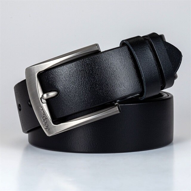 140CM Natural Cowhide Men's Genuine Leather Belt Designer High Quality Fashion Casual Men's Denim Pin Buckle Brand Belt - Image 5