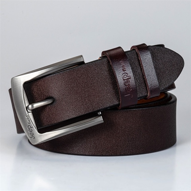 140CM Natural Cowhide Men's Genuine Leather Belt Designer High Quality Fashion Casual Men's Denim Pin Buckle Brand Belt - Image 6