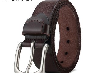 IFENDEI Men 's Belts Soft Genuine Leather Casual Belt Wild Retro First Layer Of Leather Waist Copper Pin Buckle Belt Cowboy Jean
