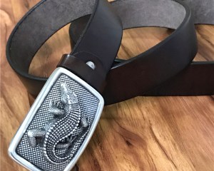 TOP 3D Crocodile Belt Buckle Super Thick Genuine Leather Luxury Cowboy Jeans Belt Wide Ceinture Homme Cinturones Hombre MBT0481