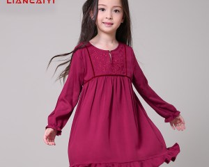 Liancaiyi 2020 Spring New Arrival Girls Dress Kids Long Sleeve Party Dresses Vestidos Children Character Robe Costumes Clothes