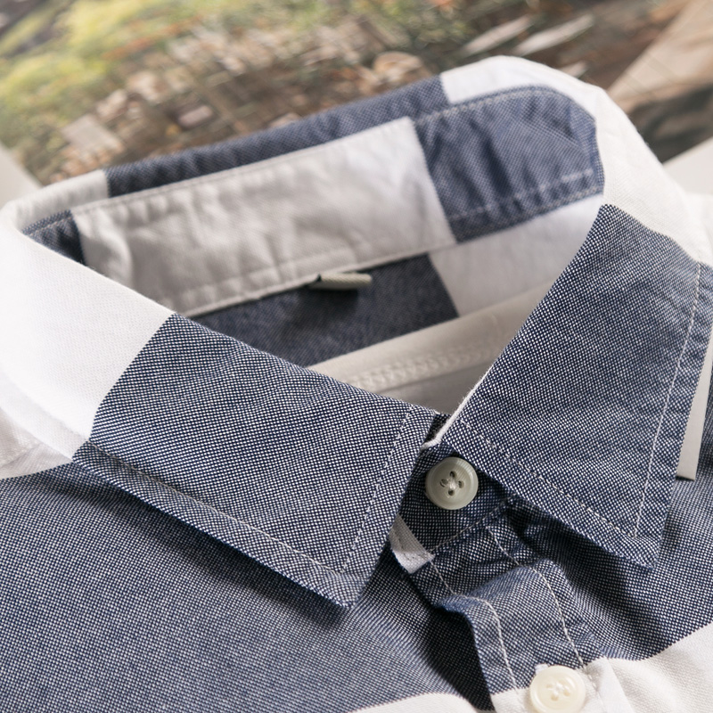 Pink plaid shirts men striped casual turn down collar shirts slim fit long sleeve mens dress shirts M-5XL - Image 5