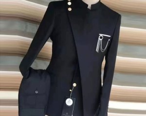 2023 New Europe and The United States Large Size Men's Suit Two-piece Stand Collar Business Party Groom Best Man Clothing