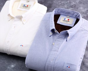 Langmeng super warm winter mens casual shirt striped dress shirt men solid color brand long sleeve oxford shirt camisa masculina