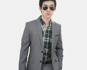 (Jacket+pant+tie) Mens Dark Grey Suits Men Costume Homme Slim One/Two Buttons Clothes Blazer For Wedding Dresses Masculino S318