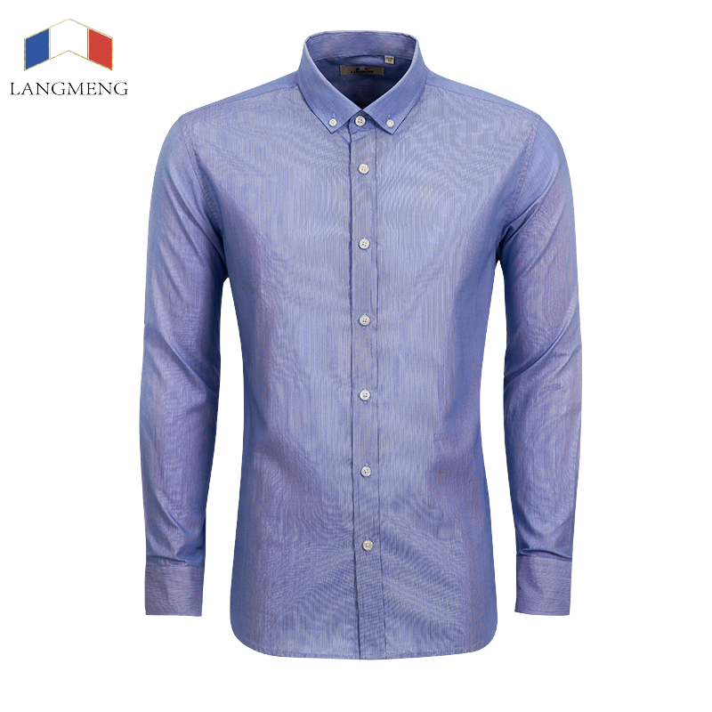 Langmeng brand 100% cotton striped dress shirt men spring autumn mens casual shirts mens business shirt camisa masculina slim - Image 4