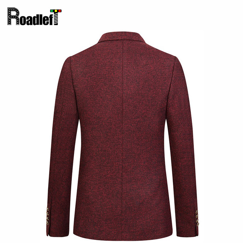 Male woolen blended fabrics slim fit blazer Mens brand clothing suit jacket Men wedding dress suit champagne tuxedo - Image 5