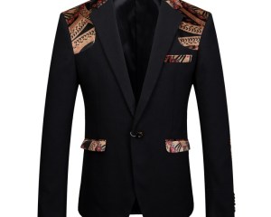 2020 new arrival men's printed patchwork velveteen casual black blazers jacket men , Wedding dress free shipping plus-size M-4XL