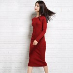 adohon 2020 womens winter Cashmere Women's Sets and autumn sweaters women High Quality Warm Female dresses thickening Bell Oneck