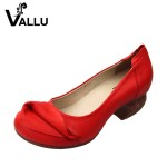 2020 Retro Handmade Women Shoes Pumps Genuine Leather Chunky Heels Round Toe High Heels