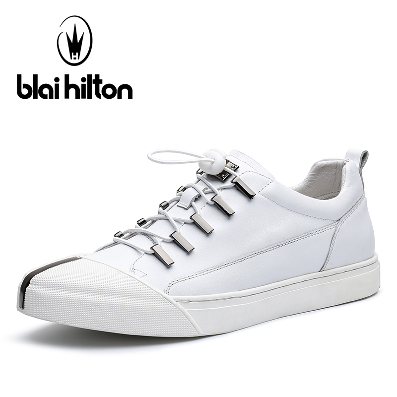 Blaibilton Luxury NAPPA Genuine Leather Metal Decoration Loafers Men Shoes Fashion Flats Mens Shoes Casual Designer Black White - Image 3