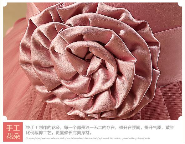 Baby Girls Pageant Formal Dresses 2020 Flowers Big Bow Bead Infant Girls Princess Tutu Dress Gauze Kids Birthday Wedding Dresses - Image 3