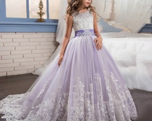 Party Dresses for Girls 10 12 Big Girl Prom Dresses Beautiful 14 Years Girls Clothes Floor Kids Wedding Satin Purple Dresses