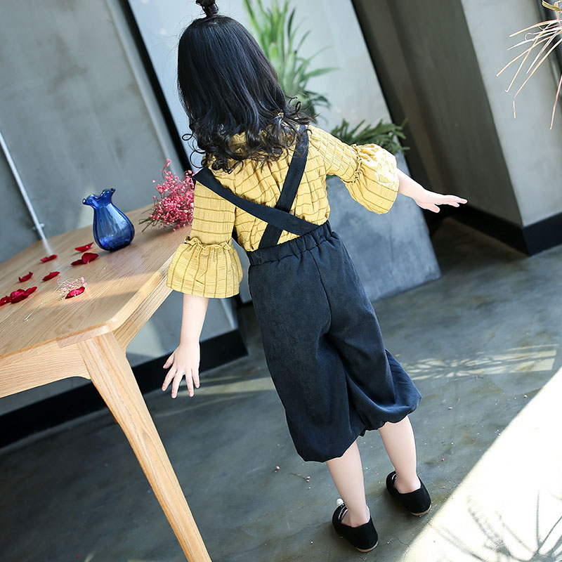 Children's suits suit pants girls summer clothing 2020 sets of girls little girls dress up size 3-14 shirt + pants suit 7 - Image 4