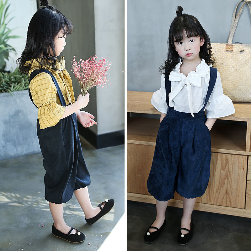 Children's suits suit pants girls summer clothing 2020 sets of girls little girls dress up size 3-14 shirt + pants suit 7 - Image 7