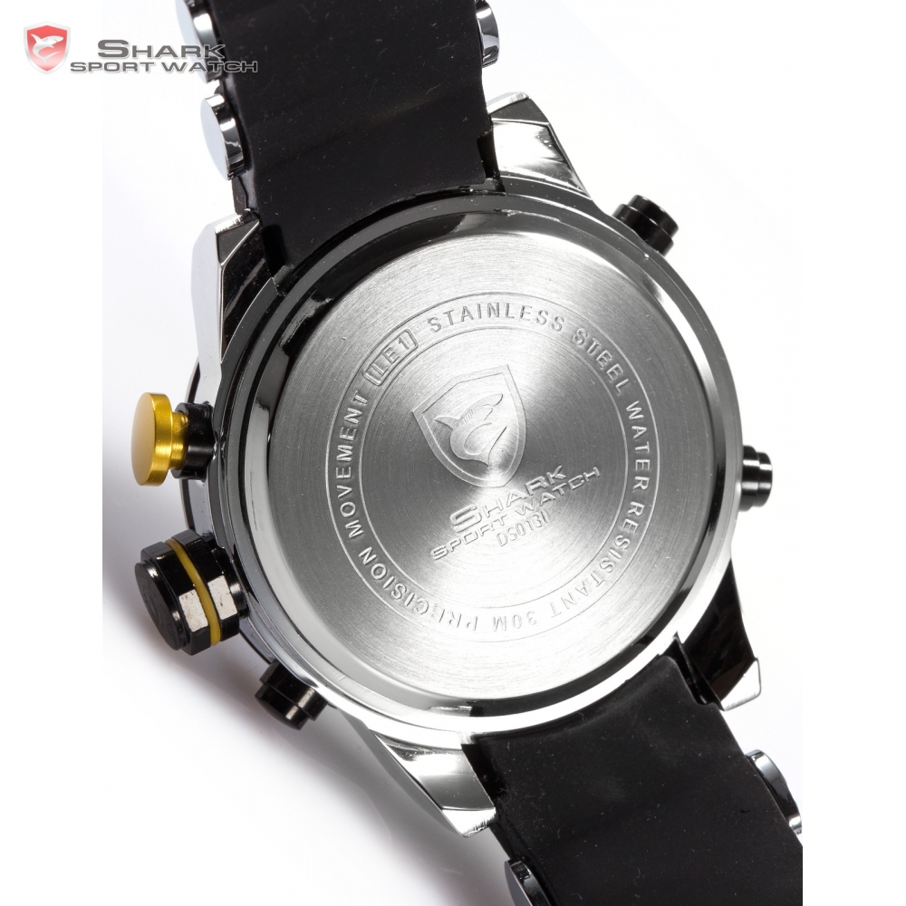 Luxury Brand Goblin Shark Sport Watch Men Relogio Masculino 3D Design Silicone Band LED Digital Black Quartz Mens Watches /SH168 - Image 6