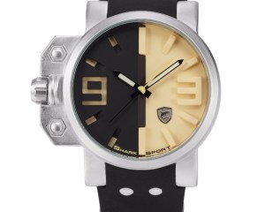 Salmon Shark Sport Watch Stainless Steel Case Black Yellow 3D Analog Luminous Hands Rubber Outdoor Mens Quartz Wristwatch /SH170