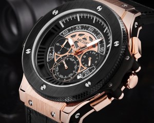 Megir Mens Chronograph Luminous Leather Strap Quartz Wristwatches Fashion Waterproof Military Sport Watch for Man 2035 Black