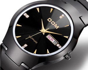 Men watch sport Luxury Top DOM Brand tungsten steel Wrist 30m waterproof Business Quartz watches Fashion Casual -698.2