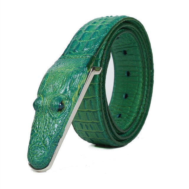 Crocodile Belts for Men Cowhide Genuine Leather Luxury Brand Strap Male Buckle Belt Fancy Vintage for Jeans Cintos Dropshipping - Image 3