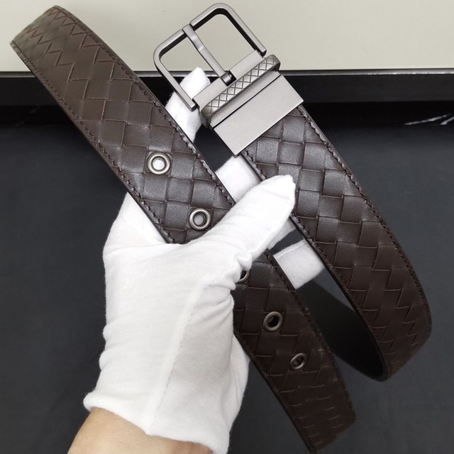 Fashion Business Men Leather Belt Alloy Pin Buckle Hand Woven Women Strap Jeans Casual Pants Braided Belt - Image 4